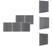 vidaXL Clôture de jardin WPC 872x186 cm Gris - Panneaux de clôture