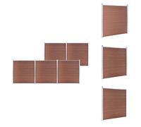 vidaXL Clôture de jardin WPC 872x186 cm Marron - Panneaux de clôture