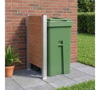 Vidaxl Clôture De Poubelle Marron 85 X 12 X 115 Cm Aluminium Et Wpc