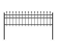Vidaxl Clôture En Anneau Noir 200 X 130 Cm Acier Enduit De Poudre