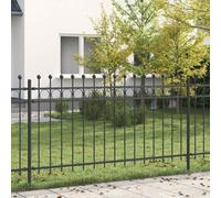 Vidaxl Clôture En Anneau Noir 200 X 150 Cm Acier Enduit De Poudre