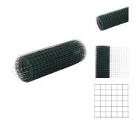 vidaXL Clôture en fil de fer acier avec revêtement PVC 25x0,5 m vert - Panneaux de clôture