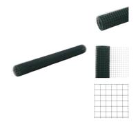 vidaXL Clôture en fil de fer acier avec revêtement PVC 25x1,5 m vert - Panneaux de clôture
