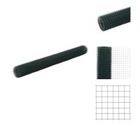 vidaXL Clôture en fil de fer acier avec revêtement PVC 25x1,5 m vert - Panneaux de clôture