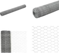 vidaXL Clôture en fil de fer Acier galvanisé 25x1,2 m Argent - Clôture en fil de fer - Fil de fer - Fil de fer à mailles
