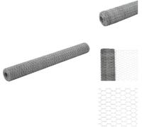 vidaXL Clôture en fil de fer Acier galvanisé 25x1,2 m Argent - Panneaux de clôture