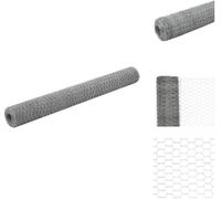 vidaXL Clôture en fil de fer Acier galvanisé 25x1,2 m Argent - Panneaux de clôture