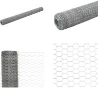 vidaXL Clôture en fil de fer Acier galvanisé 25x1,5 m Argent - Clôture en fil de fer - Fil de fer - Fil de fer à mailles