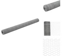 vidaXL Clôture en fil de fer Acier galvanisé 25x1,5 m Argent - Panneaux de clôture