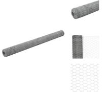 vidaXL Clôture en fil de fer Acier galvanisé 25x1,5 m Argent - Panneaux de clôture