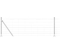 vidaXL Clôture en fil de fer soudé avec socle en béton 25 x 0,8 m Argent