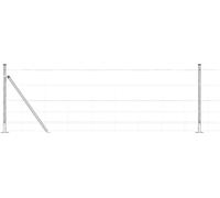 vidaXL Clôture en fil de fer soudé avec socle en béton 25 x 0,8 m Argent