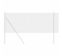 vidaXL Clôture en Fil soudé 2500 x 80 cm Gris | Super costaud, ça dure vraiment longtemps, Idéal pour plein de trucs à la maison et à la ferme, Recouvert de PVC,