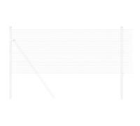 vidaXL Clôture en Fil soudé Argent, Jardin et terrasse, clôture Moderne en Fil soudé, barrière extérieure Durable, Accessoire de Paysage Contemporain