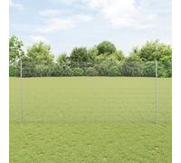 Vidaxl Clôture En Fil Soudé Avec 10 U Posts Argent 1,4x10 M Acier
