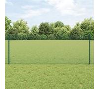 vidaXL Clôture en fil soudé avec poteaux 25 x 0,8 m Vert Maille