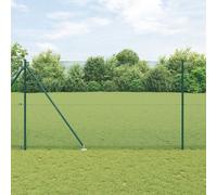 Vidaxl Clôture En Fil Soudé Avec 13 Piquets D'ancrage Verte 1,6 X 2,5 M En Acier