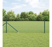 Vidaxl Clôture En Fil Soudé Avec 13 Piquets Pointus Verts 0.8x100 M En Acier Vert