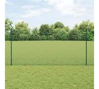 Vidaxl Clôture En Fil Soudé Avec 5 Poteaux En U Verte 1,2x10 M Acier Vert