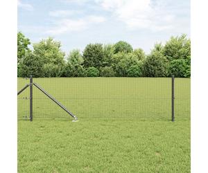 Vidaxl Clôture En Fil Soudé Avec 7 Piquets Pointus Gris 0,4x10 M Acier Gris