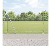 Vidaxl Clôture En Fil Soudé Avec 7 Poteaux À Bride 1,2x10 M En Acier Galvanisé