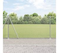 Vidaxl Clôture En Fil Soudé Avec 7 Poteaux Latéraux 1,2 X 10 M Acier Galvanisé