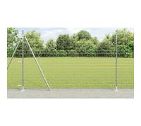 vidaXL Clôture en fil soudé avec base en béton 10 x 1,4 m (L x H)