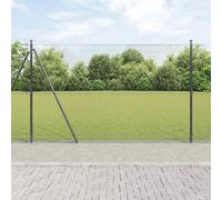 vidaXL Clôture en fil soudé avec base en béton 10 x 1,5 m (L x H)