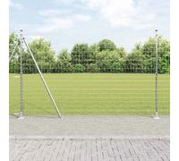 vidaXL Clôture en fil soudé avec base en béton 10 x 1,6 m (l x h)