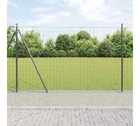 vidaXL Clôture en fil soudé avec base en béton 10 x 1,6 m (l x h)