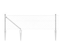 vidaXL Clôture en fil soudé avec pointes 10 x 0,8 m Argenté Maille