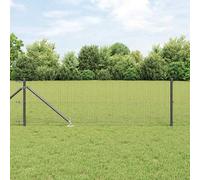 vidaXL Clôture en fil soudé avec pointes 10 x 0,8 m Gris Maille