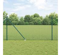 vidaXL Clôture en fil soudé avec pointes 10 x 1,4 m Vert Maille