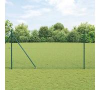 vidaXL Clôture en fil soudé avec pointes 50 x 1,4 m Vert Maille