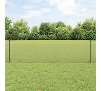 vidaXL Clôture en fil soudé avec poteaux 10 x 0,5 m Acier galvanisé