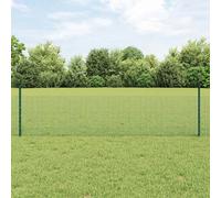 vidaXL Clôture en fil soudé avec poteaux 25 x 0,5 m Acier galvanisé