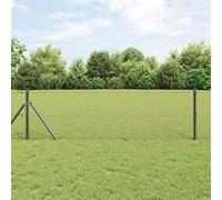 vidaXL Clôture métallique soudée grise 0,8 x 10 m