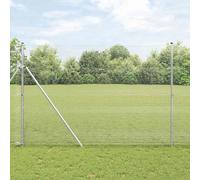 Vidaxl Clôture En Fil Soudé Avec 7 Poteaux 1,5x10 M En Acier Galvanisé