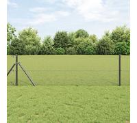 Vidaxl Clôture En Fils Soudés Avec 13 Poteaux Gris 0,6x25 M En Acier