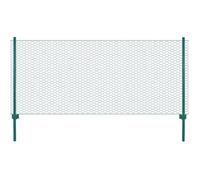 vidaXL Clôture en grillage métallique avec poteaux Acier 25 x 0,5 m Vert
