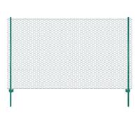 Vidaxl Clôture En Grillage Métallique Avec Poteaux Acier 25x2 M Vert