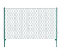 Vidaxl Clôture En Grillage Métallique Avec Poteaux Acier 25x2 M Vert Multicolore