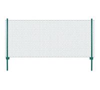 vidaXL Clôture en grillage métallique 25 x 0,5 m 144608 avec poteaux Vert