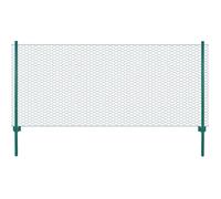 vidaXL Clôture en grillage métallique avec poteaux en acier 25 x 0,5 m Vert