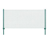 Vidaxl Clôture En Grillage Métallique Avec Poteaux Acier 25x0,75m Vert