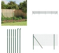vidaXL Clôture en maille verte 1x10 m - Clôture en maille - Clôtures en maille - Fil métallique - Clôture de jardin