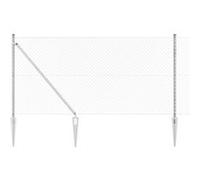 vidaXL Clôture en mailles de chaîne avec 7 poteaux pointus 1,2 x 10 m en acier galvanisé 3351206 Gris