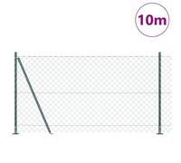 Vidaxl Clôture En Maillon De Chaîne Avec 7 Poteaux Flangés 1,2x10 M Acier Galvanisé