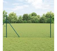 Vidaxl Clôture En Maillon De Chaîne Verte 1.6x10 M En Acier