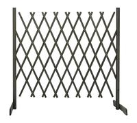 vidaXL Clôture en Treillis de Jardin Séparateur de Jardin Support pour Plantes Grimpantes Plate-Bande Extérieur Gris 180x100 cm Bois de Sapin